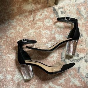 Black Sandals with clear strap